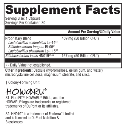 Optimal High Potency Probiotic Support 30 Capsules
