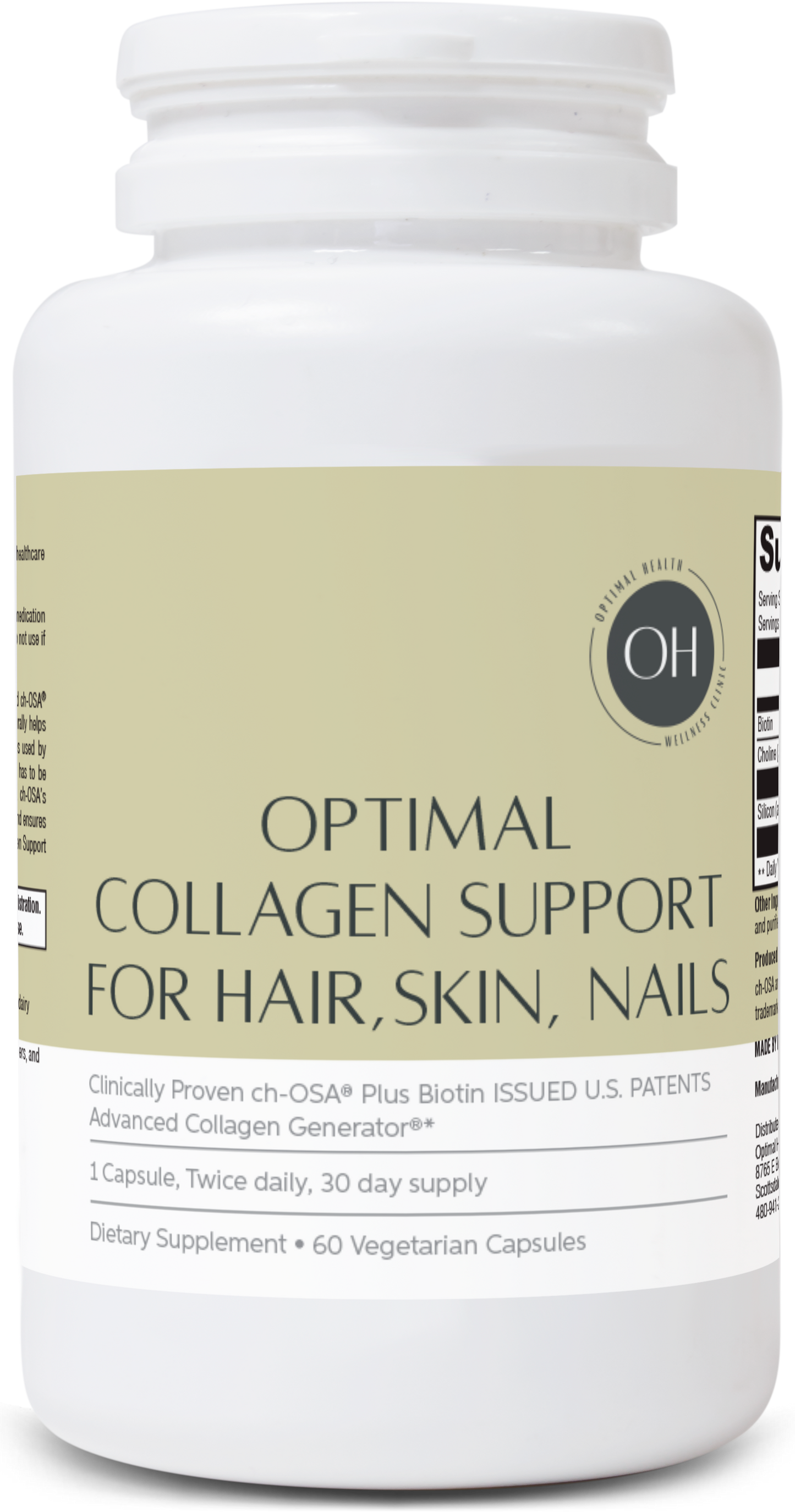 Optimal Collagen Support for Hair, Skin, Nails 60 Capsules