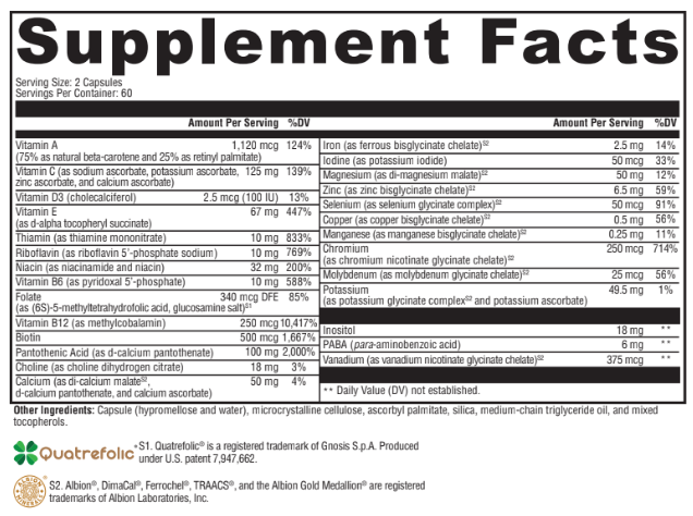 Optimal Wellness Nutrients 120 Capsules